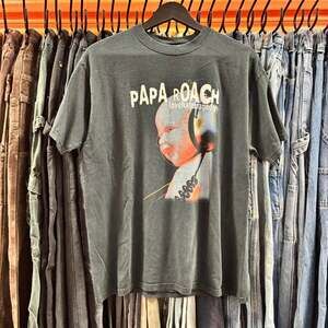 Vintage 2002 Papa Roach Lovehatetragedy Tour Shirt, Size L, Y2K Band Merch
